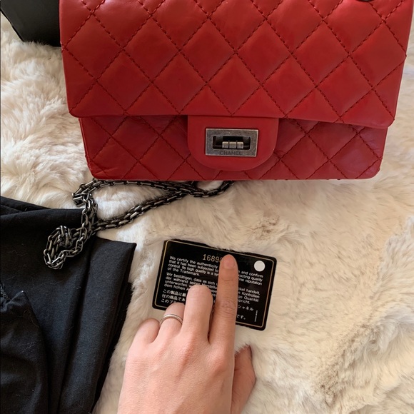 Chanel 2.55 Reissue 224 Small Aged Calfskin Red - Picture 7 of 8